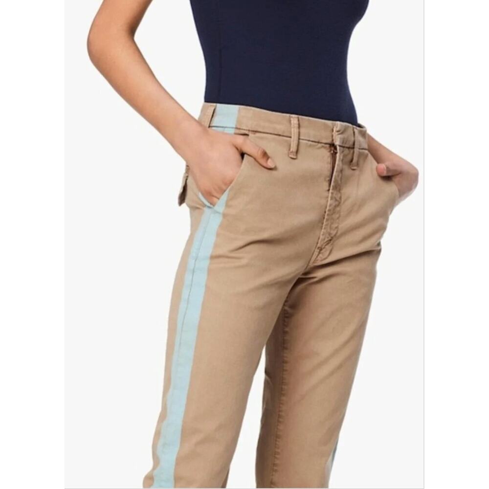 MOTHER The Shaker Prep Fray Jeans Killing Time Khaki Cerulean Women's 30 - Picture 3 of 13